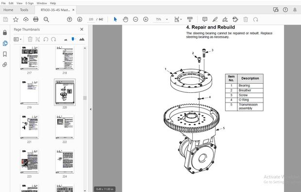 BT PRIME MOVER FORKLIFT RTX35/45 RTX30DR SERVICE MANUAL RTX3530317001-UP - PDF DOWNLOAD