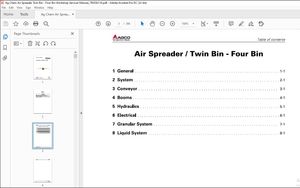 Ag Chem Air Spreader Twin Bin – Four Bin Workshop Service Manual_79035611A – PDF DOWNLOAD