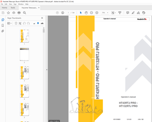 Haulotte Forklift HT43RTJ PRO -HT132RTJ PRO Operator’s manual  – PDF DOWNLOAD