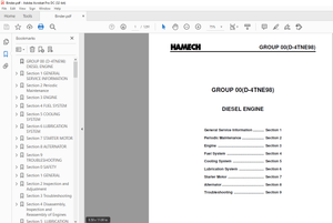Crown Forklift IC Hamech D-4TNE98 DIESEL ENGINE Service Manual  – PDF DOWNLOAD
