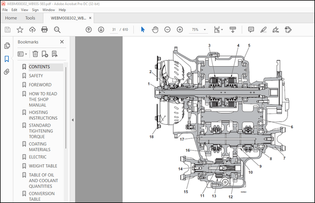 Komatsu Backhoe-Loader WB93S-5E0 Shop Manual WEBM008302 – PDF DOWNLOAD