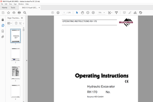 CAT Bucyrus RH 170 Hydraulic Excavator Operating Instructions Manual BI651519 – PDF DOWNLOAD