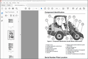 Gehl AL 440 &amp; AL 540 Articulated Loader Operator’s Manual 918442 – PDF DOWNLOAD