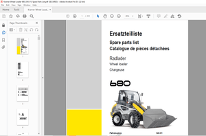 KRAMER Wheel loader 680 Spare Parts List Manual SN343010001 – PDF DOWNLOAD