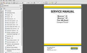 New Holland Compact Tractor Boomer 41, 47 Tier 4B (final)Service Manual  - PDF DOWNLOAD