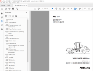 Ammann ARS 110 Single Drum Roller Workshop Manual - PDF