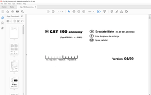 Pottinger Tractor CAT 190 economy Spare parts list Manual – PDF DOWNLOAD
