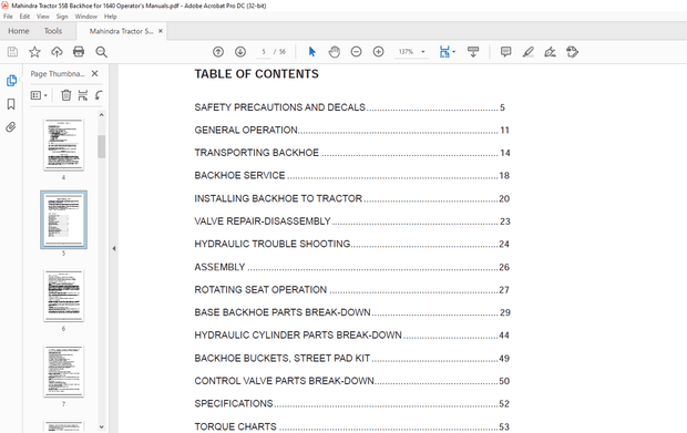 Mahindra Tractor 2538HST HST Cab Operator’s Manual – PDF DOWNLOAD