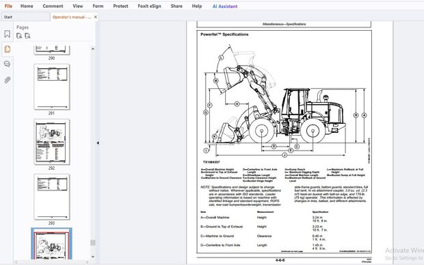 John Deere 544K 4WD Loader Operator&#x27;s Manual OMT260582 - PDF DOWNLOAD