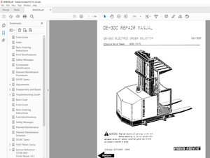 BT Prime-Mover Forklift OE-30C Electric Order Selector Repair Manual – PDF DOWNLOAD