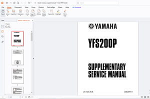 Yamaha YFS200P 3JM-28197-11 SUPPLEMENTARY SERVICE MANUAL - PDF DOWNLOAD