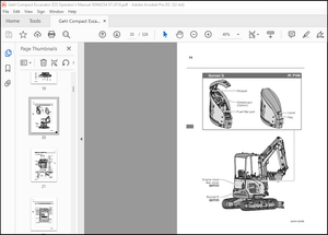 Gehl Z25 Compact Excavator Operator’s Manual 50940254 – PDF DOWNLOAD