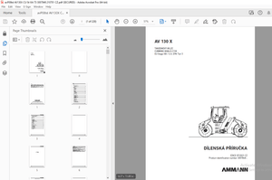 AMMANN AV 130 X TANDEMOVÝ VÁLEC DÍLENSKÁ PŘÍRUČKA 3007848 PDF
