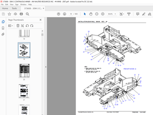 Cat BUCYRUS CONTINUOUS MINER 30M-3 Spare Parts Manual - PDF DOWNLOAD