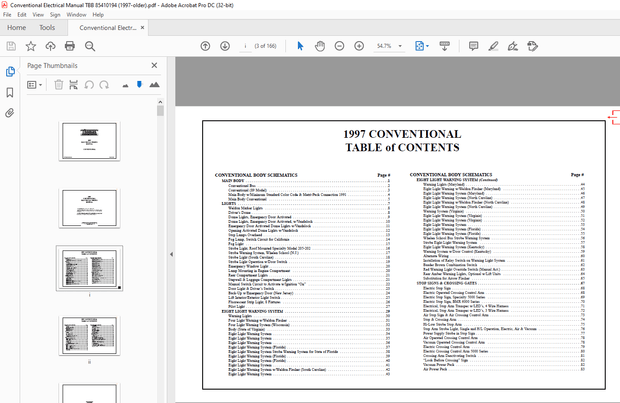 Thomas Built Buses Conventional 1997 Electrical Wiring Manual  - PDF DOWNLOAD