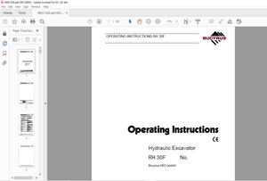 CAT Bucyrus RH 30F Hydraulic Excavator Operating Instructions Manual BI651526 – PDF DOWNLOAD