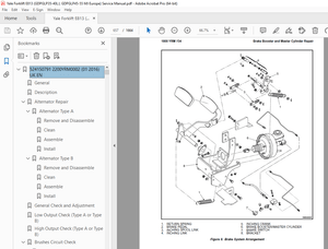 Yale Forklift E813 (GDPGLP35-40LJ, GDPGLP45-55 MJ Europe) Service Manual PDF