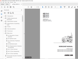 Ammann ARX 36-2 ARX 40-2 ARX 45-2 Tandem Roller Workshop Manual - PDF