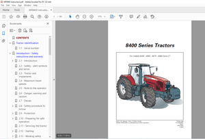 Massey Ferguson 8450-8460-8470-8480 8400 Series Tractors Operator Instruction Manual - PDF 