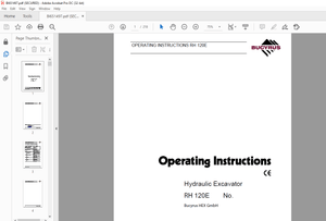 CAT Bucyrus RH 120E Hydraulic Excavator Operating Instructions Manual BI651497 – PDF DOWNLOAD