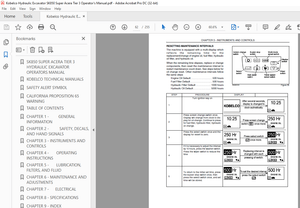 Kobelco SK850 Super Acera Tier 3 Hydraulic Excavator Operator’s Manual – PDF DOWNLOAD