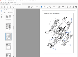Mahindra Tractor 60” MOWER AND MOUNTING FOR MAX 28XL AND MAX 26 SERIES Operator’s Manual – PDF 