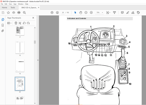 Bomag BW 213 D-4 Single drum roller Operating instructions Manual – PDF DOWNLOAD