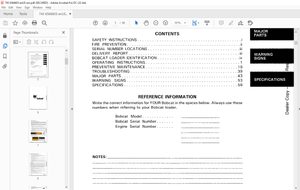 Bobcat 743 Loader Operation &amp; Maintenance Manual SN 501915001 - 501919999 - PDF DOWNLOAD