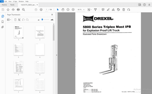 Drexel 5800 Series Triplex Mast IPB Explosion Proof Lift Truck Parts Manual 1420370 – PDF DOWNLOAD