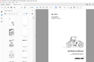 AMMANN AV 110 X WALEC TANDEMOWY INSTRUKCJA OBSŁUGI 3009927 PDF