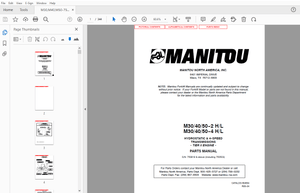 Manitou Forklift MVT 665 T COMFORT LINE Parts Manual – PDF DOWNLOAD