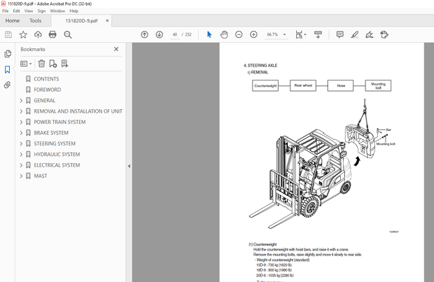 Hyundai Forklift 15D-9 18D-9 20D-9 Service Manual – PDF DOWNLOAD