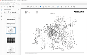 Ammann AV 70 X Tandem Roller Spare parts Manual SN 4062157 - PDF