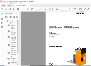 STILL FXH 20 N – FXH 25 N Spare Parts Catalogue Manual – PDF DOWNLOAD