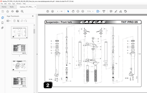 2005 Gasgas TXT PRO 125 200 250 280 300 PART List Manual - PDF DOWNLOAD