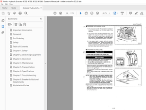 Kobelco SK100, SK100L SK120, SK120LC Hydraulic Excavator Operator’s Manual – PDF DOWNLOAD