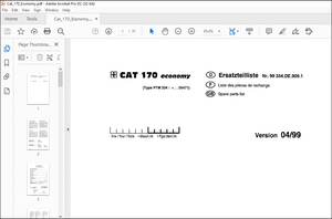 Pottinger Tractor Mower CAT 170 economy Spare parts list Manual – PDF DOWNLOAD
