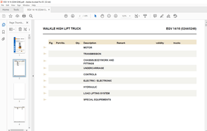 Still Walkle-high lift truck EGV 14 EGV 16 Spare Parts List Manual – PDF DOWNLOAD