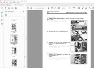 Komatsu PC138US-11 Hydraulic Excavator Repair Service  Manual WENBM00131 - PDF DOWNLOAD