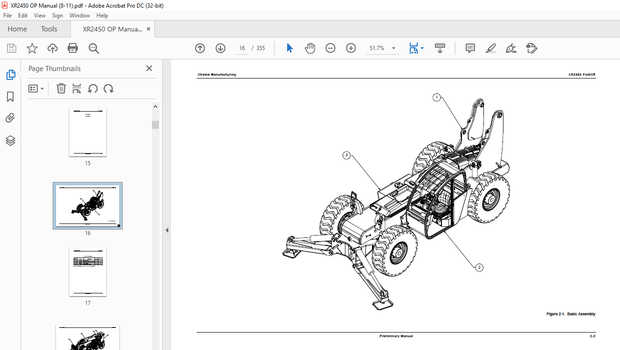 Xtreme Telehandler XR2450 Forklift Parts Manual – PDF DOWNLOAD