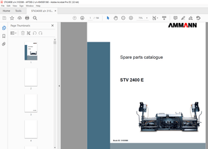 Ammann STV 2400 E sn 3103588 – AFT 300-2 sn KM3001360 Parts Manual PDF