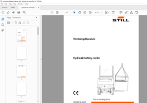 Still STED Hydraulic battery carrier Workshop Manual – PDF DOWNLOAD