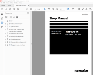 Komatsu HM400-2R Dump Truck Shop Manual SEN03042-18 - PDF DOWNLOAD 