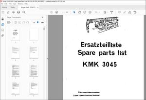 KRUPP KMK 3045 Truck Crane Parts Manual 1991 EN_DE – PDF DOWNLOAD