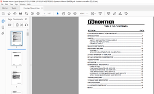 Frontier Mount Liquid SprayerLS1125 LS1130BL LS1130 LS1140 Operator’s Manual(5FT820015) – PDF 