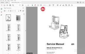 BT FORKLIFT REFLEX RR B,E RR B,E CC SERVICE MANUAL 218920-040 - PDF DOWNLOAD