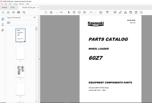 Kawasaki KCM 60Z7 Wheel Loader DEUTZ TCD3.6L4 Engine Parts Manual - PDF DOWNLOAD