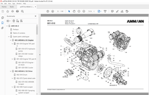 Ammann ARX 40-2 Tandem Roller Parts Catalogue Manual 3032488 - PDF