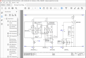 Bomag  BW 100,120 AD,AC−3, BW 125 ADH, BW 135−138 AD,AC, C747B.C754B Electrical Diagrams Manual PDF