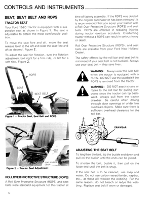 Ford New Holand 1520 Tractor Operators Manual – DOWNLOAD – DOWNLOAD